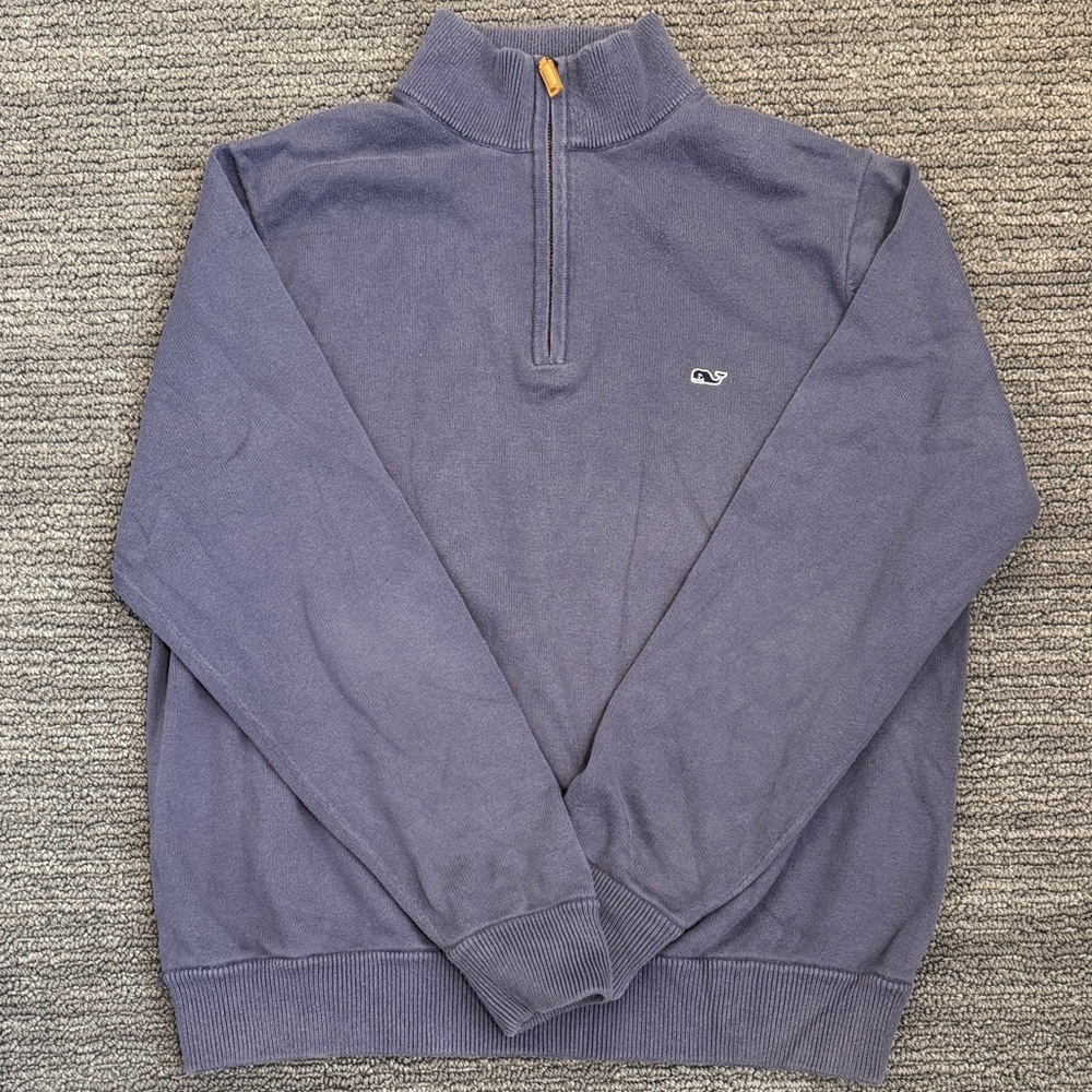 Vineyard Vines Men's Blue/Purple Zip-Up Sweater